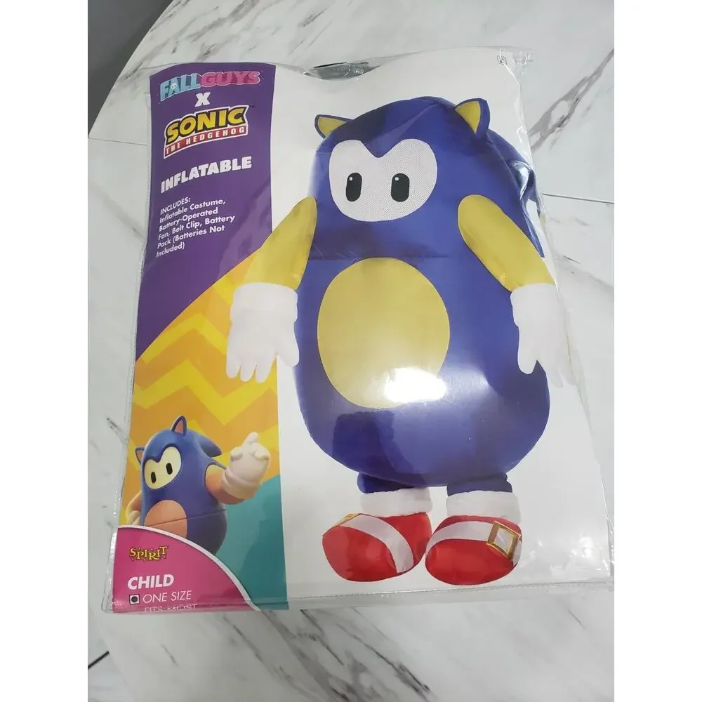 [01729433] Spirit Halloween Kids Sonic the Hedgehog Inflatable Costume-Fall Guys